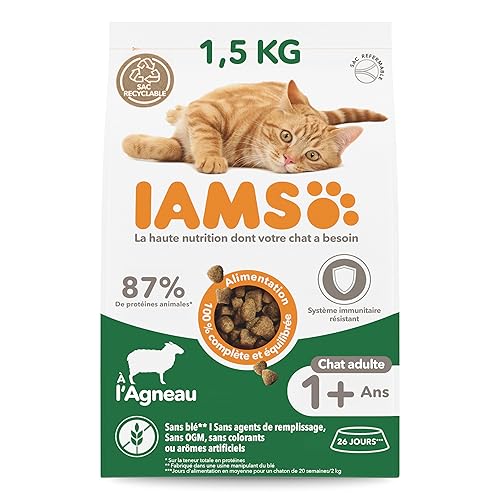 IAMS Vitality - Croquettes Premium Chats Adultes 100% Complètes Et